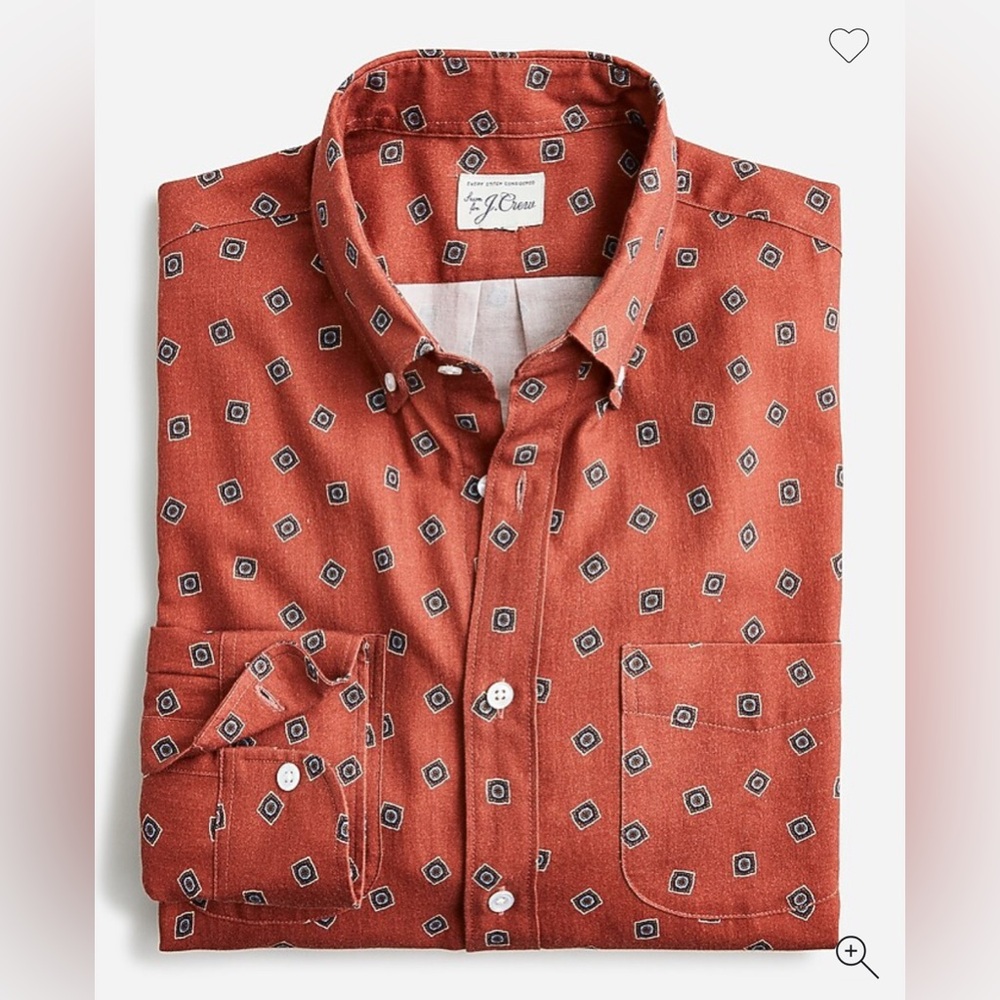 J. Crew Men's cotton-wool  2 pocket shirt